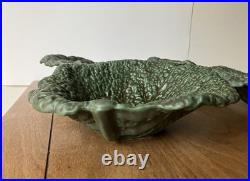 Leaf bowls set 4 vintage design leaves matte green lettuce salad cabbage nature