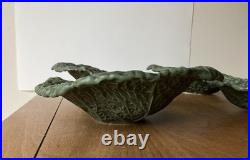 Leaf bowls set 4 vintage design leaves matte green lettuce salad cabbage nature
