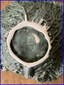 Leaf bowls set 4 vintage design leaves matte green lettuce salad cabbage nature