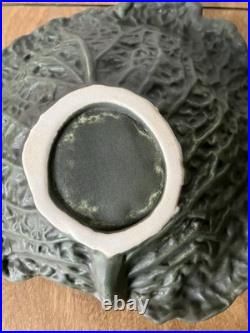 Leaf bowls set 4 vintage design leaves matte green lettuce salad cabbage nature