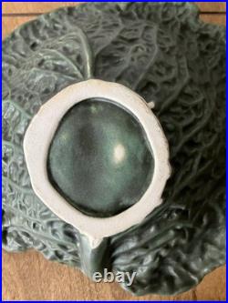 Leaf bowls set 4 vintage design leaves matte green lettuce salad cabbage nature