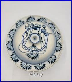 Lee Davis Studios Pottery Large Serving Dish / Bowl Lidded Blueberries Signed Lee Davis Studios Pottery Large Serving Dish / Bowl Lidded Blueberries Signed