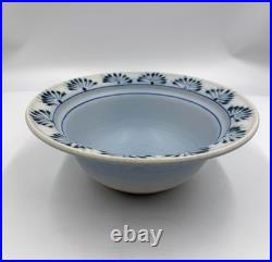 Lee Davis Studios Pottery Large Serving Dish / Bowl Lidded Blueberries Signed