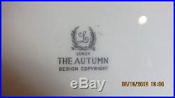 Lenox Autumn Rimmed Soup Bowl Vintage Black Stamp Set of Four (4) Vintage