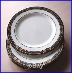 Lenox Vintage Jewel Rim Soup Pasta Bowl SET OF 4 Bone China Platinum Trim New