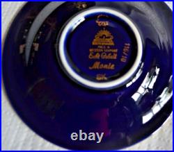 Lindner Kueps Bavaria Echt Cobalt Lidded Jar Bowl Plates Tray Lot of 9 Pieces