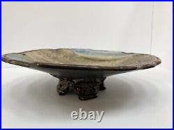 Listed Studio Potter Don Johns Signed Mid-Century MCM Art Pottery Footed Bowl