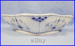 Lot 3 VTG Royal Copenhagen Blue Fluted Half Lace Dishes Oval Platter Bowl Plate