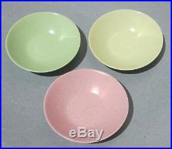 Lot of 34 Vintage MONTEREY of CALIFORNIA Pottery SPECKLED PLATES & BOWLS exc con