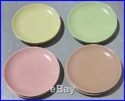 Lot of 34 Vintage MONTEREY of CALIFORNIA Pottery SPECKLED PLATES & BOWLS exc con