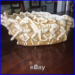 Louisville Stoneware Embossed Running Horse Bowl Vintage Mint Condition