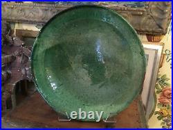 Lovely Vintage French Pottery Light Green Bowl Provence Farmhouse French Country