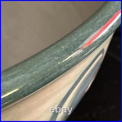 MASSIVE Vtg basin creek pottery patrick eckman pottery 16x8 Dough Bowl MUST SEE