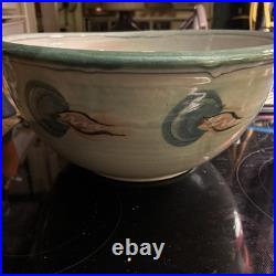 MASSIVE Vtg basin creek pottery patrick eckman pottery 16x8 Dough Bowl MUST SEE