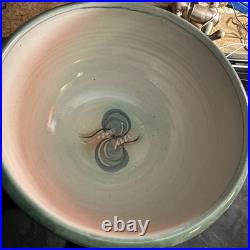 MASSIVE Vtg basin creek pottery patrick eckman pottery 16x8 Dough Bowl MUST SEE