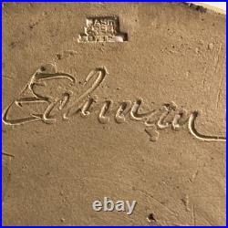 MASSIVE Vtg basin creek pottery patrick eckman pottery 16x8 Dough Bowl MUST SEE