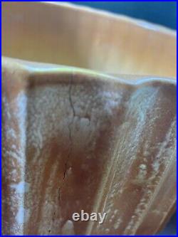 MCM Robert Ransbottom RRP Pottery Gear rare turquiose orange Planter Roseville