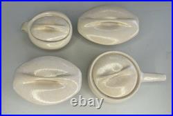 MCM Roseville Raymor Gray Stoneware Set of 4 Ben Seibel Casserole 155 156 157