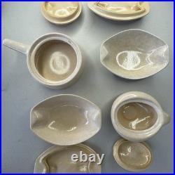 MCM Roseville Raymor Gray Stoneware Set of 4 Ben Seibel Casserole 155 156 157