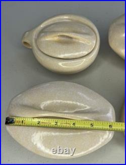 MCM Roseville Raymor Gray Stoneware Set of 4 Ben Seibel Casserole 155 156 157