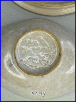 MCM Roseville Raymor Gray Stoneware Set of 4 Ben Seibel Casserole 155 156 157