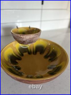 MCM Sequoia California Originals RARE Tier Chip and Dip Bowl Pottery Set