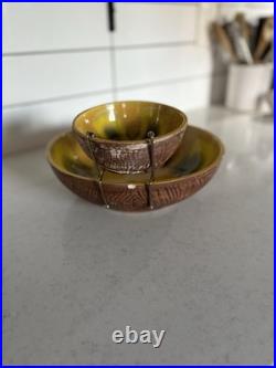 MCM Sequoia California Originals RARE Tier Chip and Dip Bowl Pottery Set