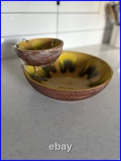 MCM Sequoia California Originals RARE Tier Chip and Dip Bowl Pottery Set