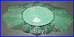 MCM Vintage CALIFORNIA ORIGINALS Pottery Turquoise Gold Console Set Bowl+2 Birds