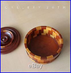 MID CENTURY MODERN CALIF REDWOOD CATCHALL! Pottery Eames 50s Wood Bowl Knoll Vtg