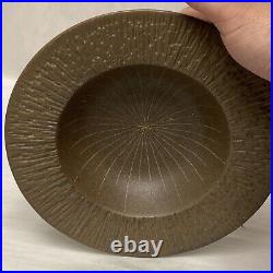 MID Century Studio Pottery Incised Bowl Design Technics Lee Rosen Estate MCM