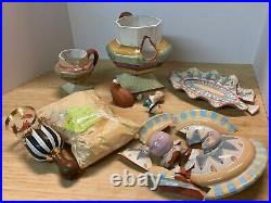 Mackenzie Childs POTTERY SHARDS DAMAGED PIECES GREAT FOR PROJECTS or REPAIR