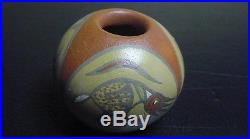 Margaret & Luther Gutierrez Vintage Polychrome Santa Clara Painted Fetish Bowl