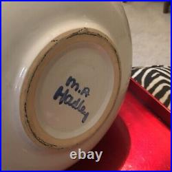 Mary A. Hadley Pottery Vintage Large 11 Serving Bowl Country Farmer And Wife