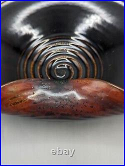 Matthew Patton Studio Art Pottery Large Bowl Folded Edge Orcas Pottery 11