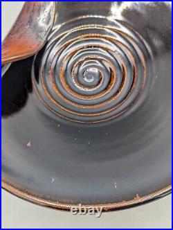 Matthew Patton Studio Art Pottery Large Bowl Folded Edge Orcas Pottery 11