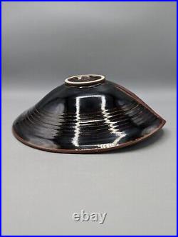 Matthew Patton Studio Art Pottery Large Bowl Folded Edge Orcas Pottery 11