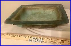 McCarty Pottery Jade Large Square Bowl Tray Dish Vintage Rare Coloring