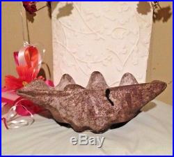 McCarty Pottery LARGE Nutmeg Clam SEA Shell Bowl MISSISSIPPI MUD CLAY VINTAGE