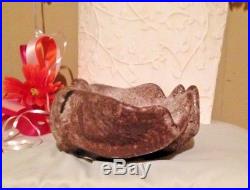 McCarty Pottery LARGE Nutmeg Clam SEA Shell Bowl MISSISSIPPI MUD CLAY VINTAGE
