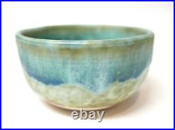 McCartys Pottery Mississippi Clay Drip Glaze Jade BOWL 5.25 W x 3 H