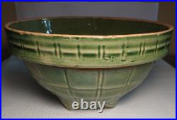 McCoy Pottery Green Windowpane Bowl 8 Shield #4 Mark 1930's Vintage