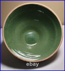 McCoy Pottery Green Windowpane Bowl 8 Shield #4 Mark 1930's Vintage