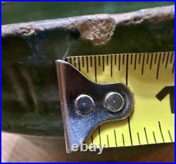 McCoy Vintage Olive Green Bowl Windowpane Design 9.75 Yellowware Mixing Bowl #9