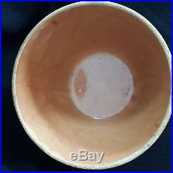 McCoy Vtg Pottery Bowl USA 166 7 Girl Watering Can Window Box Flowers Pumpkin