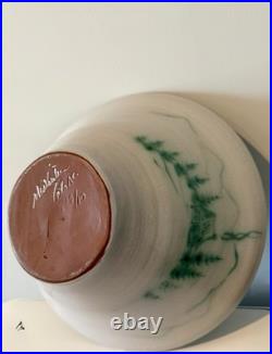 McWhirter Pottery NC Red Ware Bowl Mtn Cabin Vtg Folk Art Beautiful Studio 11.5x