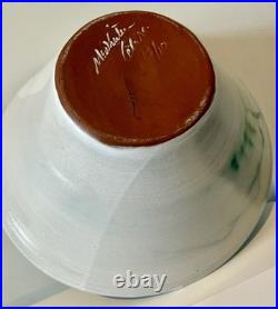 McWhirter Pottery NC Red Ware Bowl Mtn Cabin Vtg Folk Art Beautiful Studio 11.5x