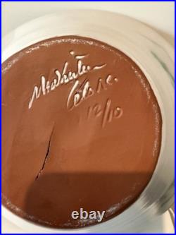 McWhirter Pottery NC Red Ware Bowl Mtn Cabin Vtg Folk Art Beautiful Studio 11.5x