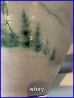 McWhirter Pottery NC Red Ware Bowl Mtn Cabin Vtg Folk Art Beautiful Studio 11.5x