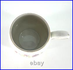 Meissen Hand Painted Flowers Yellow Rose Finial Mini Sugar Bowl Creamer Jar Set